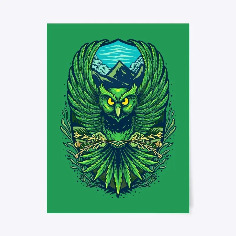 Cannabis Owl Flying