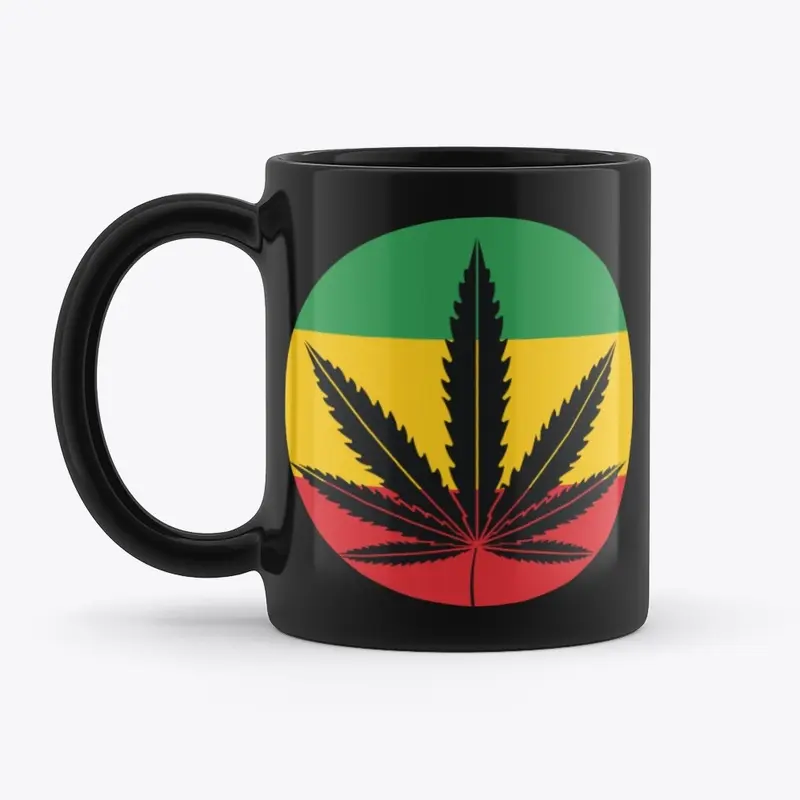 Cannabis Circle Rasta Colors