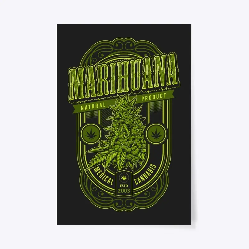 Marihuana Green Poster